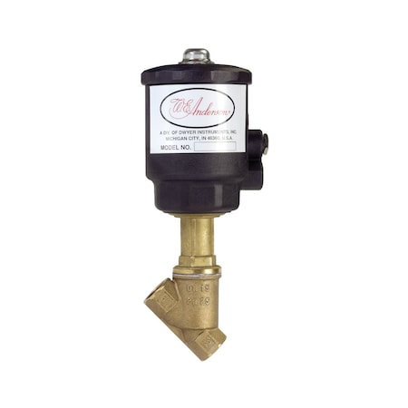 Dwyer Instruments Angle seat valve, 1/2in NPT, 2-1/2in actuator dia SAV-BTA2-NO